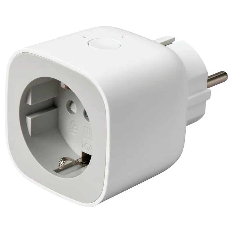 IKEA INSPELNING — enchufe inteligente blanco Zigbee 3.0 schuko 16A con medición de consumo eléctrico